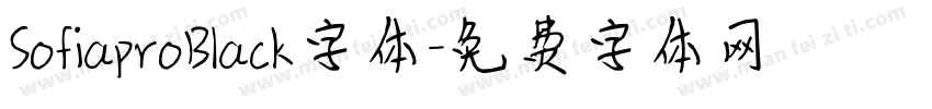 SofiaproBlack字体字体转换