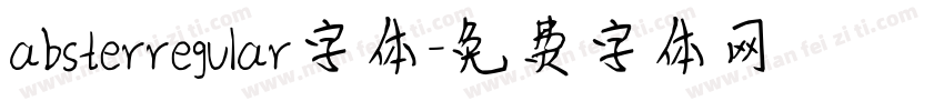 absterregular字体字体转换