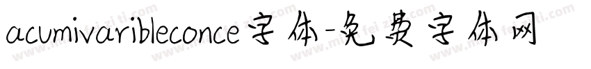 acumivaribleconce字体字体转换