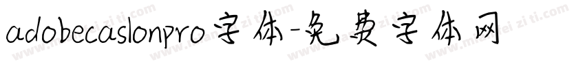 adobecaslonpro字体字体转换