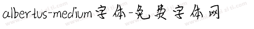 albertus-medium字体字体转换