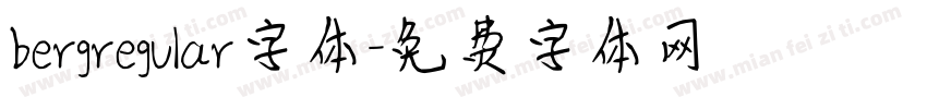 bergregular字体字体转换