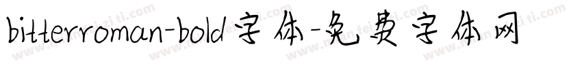 bitterroman-bold字体字体转换