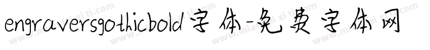 engraversgothicbold字体字体转换