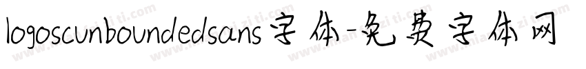 logoscunboundedsans字体字体转换