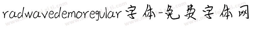 radwavedemoregular字体字体转换