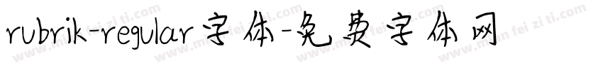 rubrik-regular字体字体转换