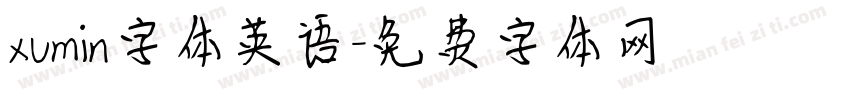 xumin字体英语字体转换