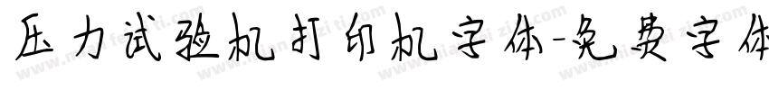 压力试验机打印机字体字体转换