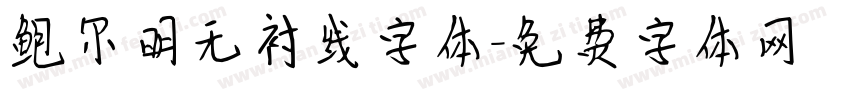 鲍尔明无衬线字体字体转换