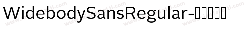 WidebodySansRegular字体转换