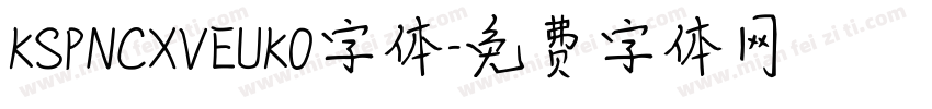 KSPNCXVEUKO字体字体转换