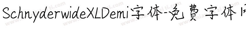 SchnyderwideXLDemi字体字体转换