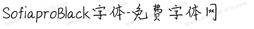 SofiaproBlack字体字体转换