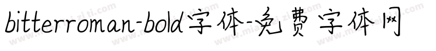 bitterroman-bold字体字体转换