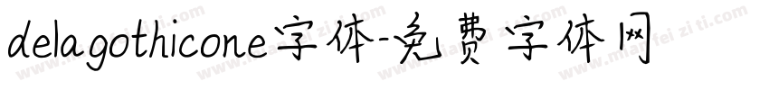delagothicone字体字体转换