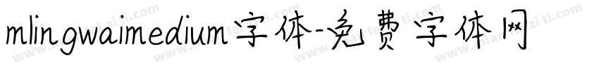 mlingwaimedium字体字体转换