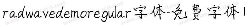 radwavedemoregular字体字体转换