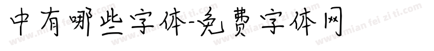 中有哪些字体字体转换