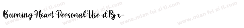 BurningHeartPersonalUse-dBjx字体转换