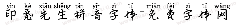 印氪先生拼音字体字体转换
