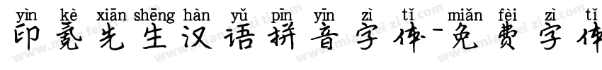 印氪先生汉语拼音字体字体转换