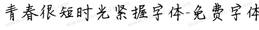 青春很短时光紧握字体字体转换