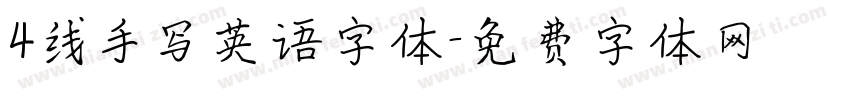 4线手写英语字体字体转换