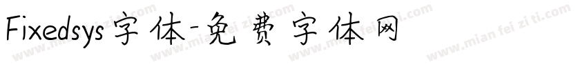 Fixedsys字体字体转换