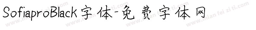 SofiaproBlack字体字体转换