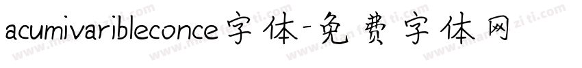 acumivaribleconce字体字体转换