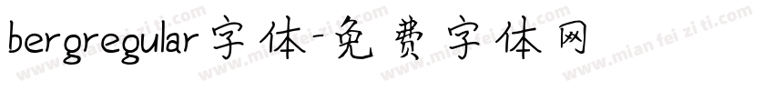 bergregular字体字体转换