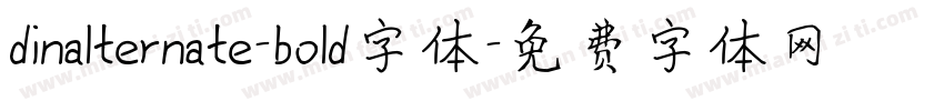 dinalternate-bold字体字体转换
