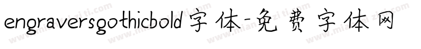 engraversgothicbold字体字体转换
