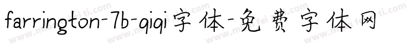 farrington-7b-qiqi字体字体转换