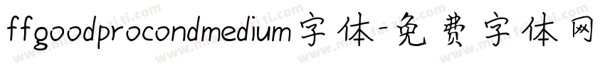 ffgoodprocondmedium字体字体转换