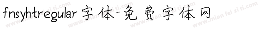 fnsyhtregular字体字体转换