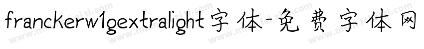 franckerw1gextralight字体字体转换