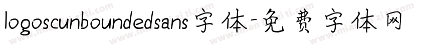 logoscunboundedsans字体字体转换