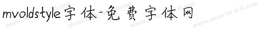 mvoldstyle字体字体转换