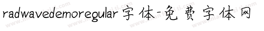radwavedemoregular字体字体转换