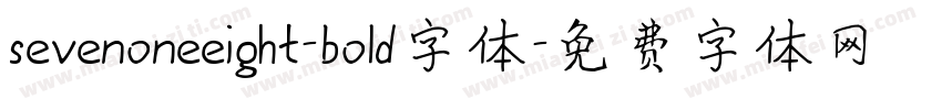 sevenoneeight-bold字体字体转换