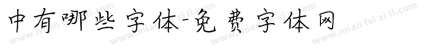 中有哪些字体字体转换