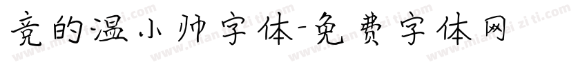 竞的温小帅字体字体转换
