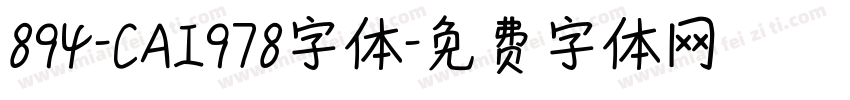 894-CAI978字体字体转换