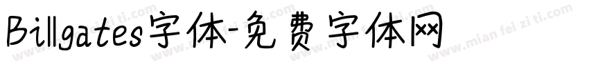 Billgates字体字体转换
