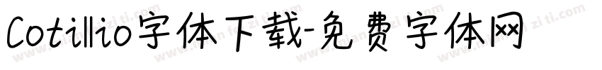 Cotillio字体下载字体转换