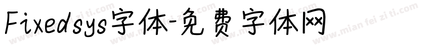 Fixedsys字体字体转换