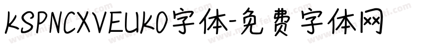 KSPNCXVEUKO字体字体转换