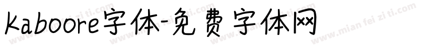 Kaboore字体字体转换